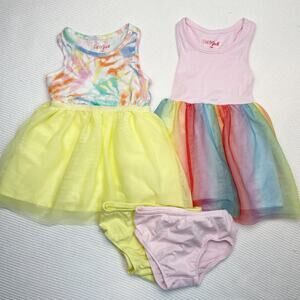 Cat & Jack Tulle Rainbow Dress Bundle With Bloomers